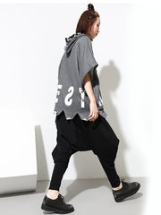 Mid-Waist Zipper Loose Harem Pants Baggy Pants