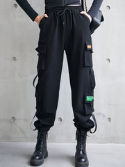 Casual Solid Stylish High-Waisted Pants