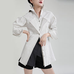 Retro Striped Slim Blazer