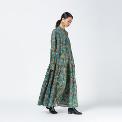 Bohemia Floral Printed Long Sleeves Maxi Dress