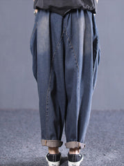 Retro Loose-Fitting Irregular Jeans Pants