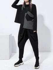 Women Personalized Elastic Waist Loose Casual Pants