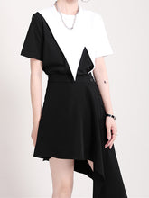 Irregular Color Matching Short Sleeve T-Shirt