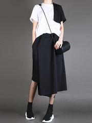 Loose Wide-leg Cropped Pants