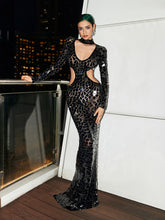 Uliana Arcylic Embellished Cutout Maxi Dress