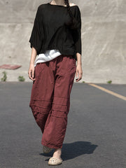 Original Stylish Pleated Solid Pants