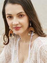 Bohemian Rattan Shell Earrings
