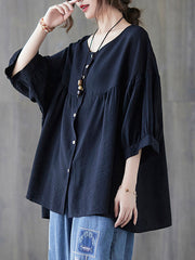 Loose Comfortable Solid Color Casual T-Shirt