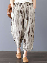 Artistic Retro Striped Capri-Pants