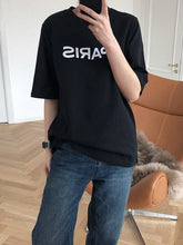 Loose Letter Print Casual Round Neck T-Shirt