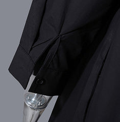 Retro Lapel Printing Loose Thin Dress