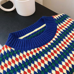 New Autumn Winter Round Neck Loose Tops Women Knit Sweater