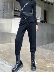 High-Waist Fashion Solid Color Thickened Pants