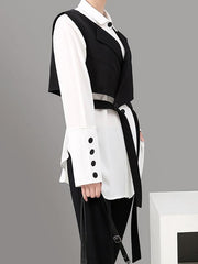 Tide Two-Pieces Vest And Shirt Sets