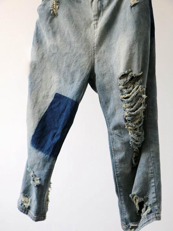 Ordinary Cool Ripped Trousers Jeans