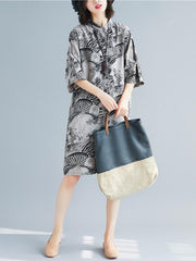 Loose National Style Long Polo Dress