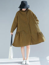 Loose Comfortable Plaid Long Dress