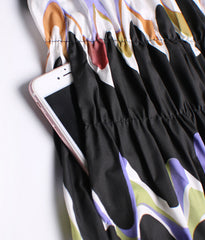 Women Waist Slimming Printed Casual Dress