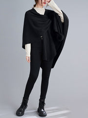 Casual V-Neck With Irregular Shawl