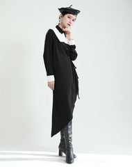 Original Design Irregular Drawstring Midi Dress