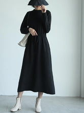 Casual Lace-Up Knitting Soft Dress