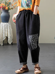 Loose High Waist Lace-Up Pants