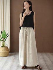 Vintage Linen Wide Leg Ramie Pants