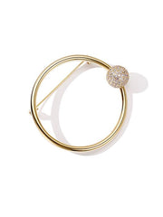 Round Succinct Brooch