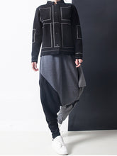 Women Irregular Stitching Wide Leg Casual Pants