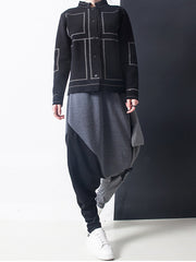 Women Irregular Stitching Wide Leg Casual Pants