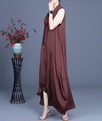 Scarf Collar Irregular Stitching Dress