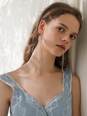 Original Sparkling Tasseled Designed Earrings
