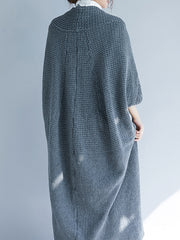 Casual Long Bat Sleeve Sweater Coat