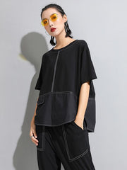 Loose Simple Split-Joint T-Shirts