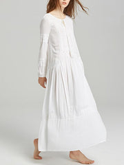 Simple Embroidered Maxi Dress