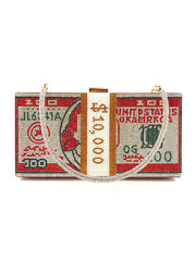 Personalized Dollar-Shaped Clutch Bag
