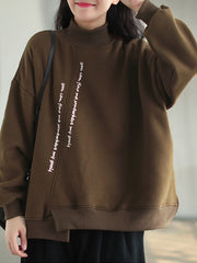 Women Retro Pullover Loose Sweatshirt