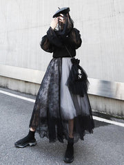 Casual Grenadine Bubble Skirt