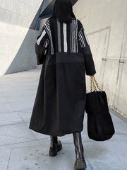 Split-Joint Color-Block Thick Coat