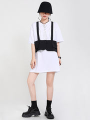 Two Pieces Printed Irregular Dress