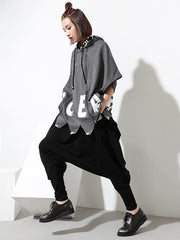 Zipper Simple Loose Solid Harem Pants
