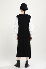 Women Stitching Casual Long-Sleeved Sweater