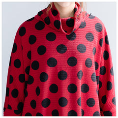 Women High Collar Thick Printed Casual Dress