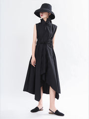 Women Over The Knee Irregular Simple Sleeveless Dress