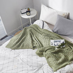 Solid Crochet Knit Blankets