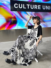 Loose Street Style Printed Vest Maxi Dress