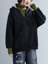 False Two Split-Joint Hooded Sweatshirt