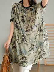 Lightweight Printed Sunscreen Loose Raglan Sleeve Shirt