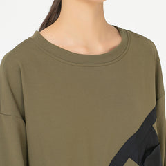 Pullover Round-Neck Color-Block Shirt