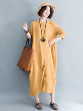 Casual Solid Color Irregular Midi Dress